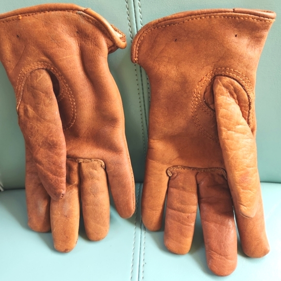 CABELA'S Loved Ranch Work Thinsulate Insulation Lined Golden Leather Gloves S - Picture 6 of 16